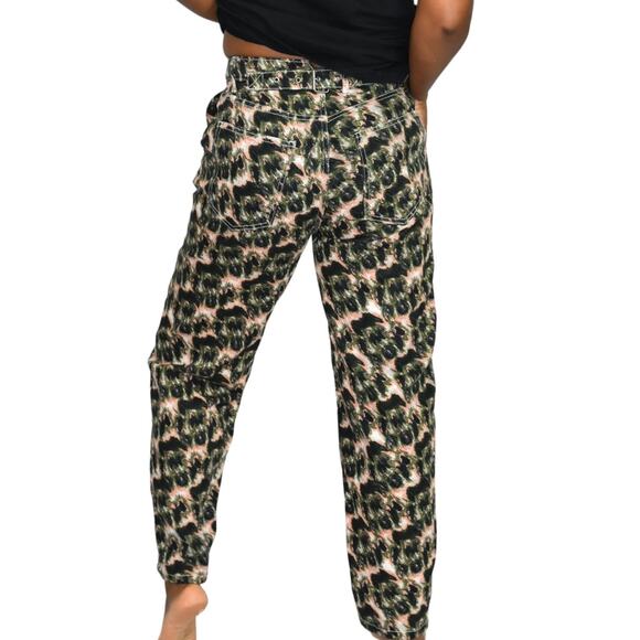 Target Rachel Comey Printed Jeans Green Abstract High Waist Rigid Tapered Size 4 - Picture 2 of 15